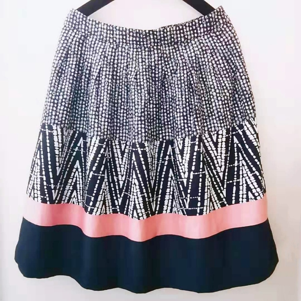 GEORGE | Navy Blue Pattern 100% Cotton Skirt